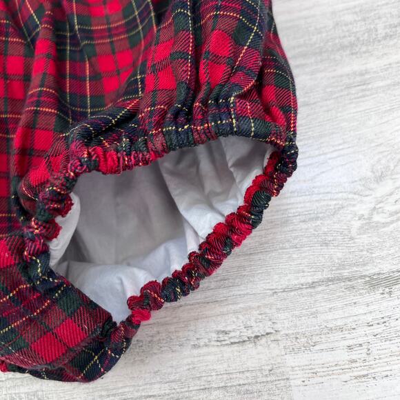 Edgehill Collection x Darby Fallon Plaid Bubble Romper Baby 9M Holiday Christmas - Picture 6 of 9